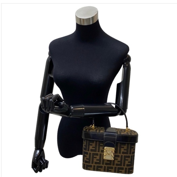 💯 Fendi Zucca 2 Way Vanity Bag - Picture 3 of 13